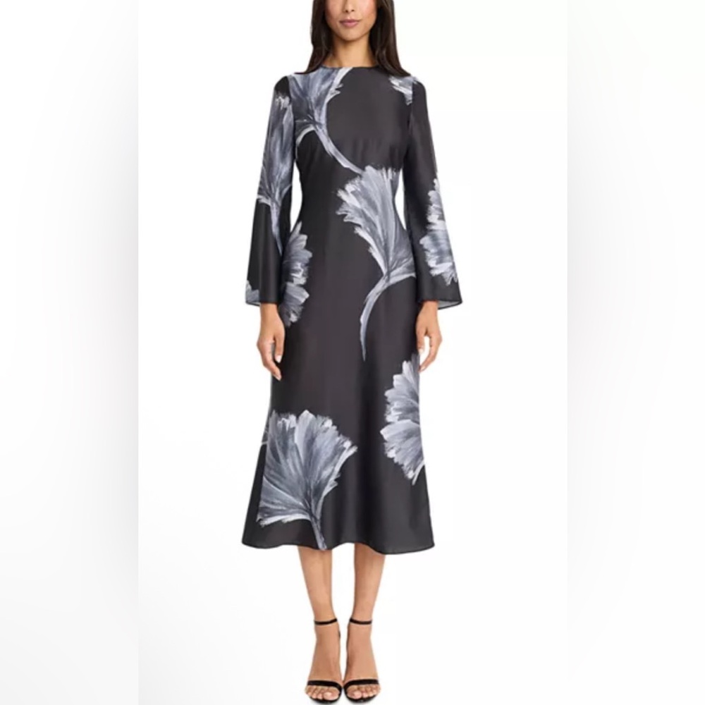DONNA MORGAN Cut-Out Back Floral Midi Dress